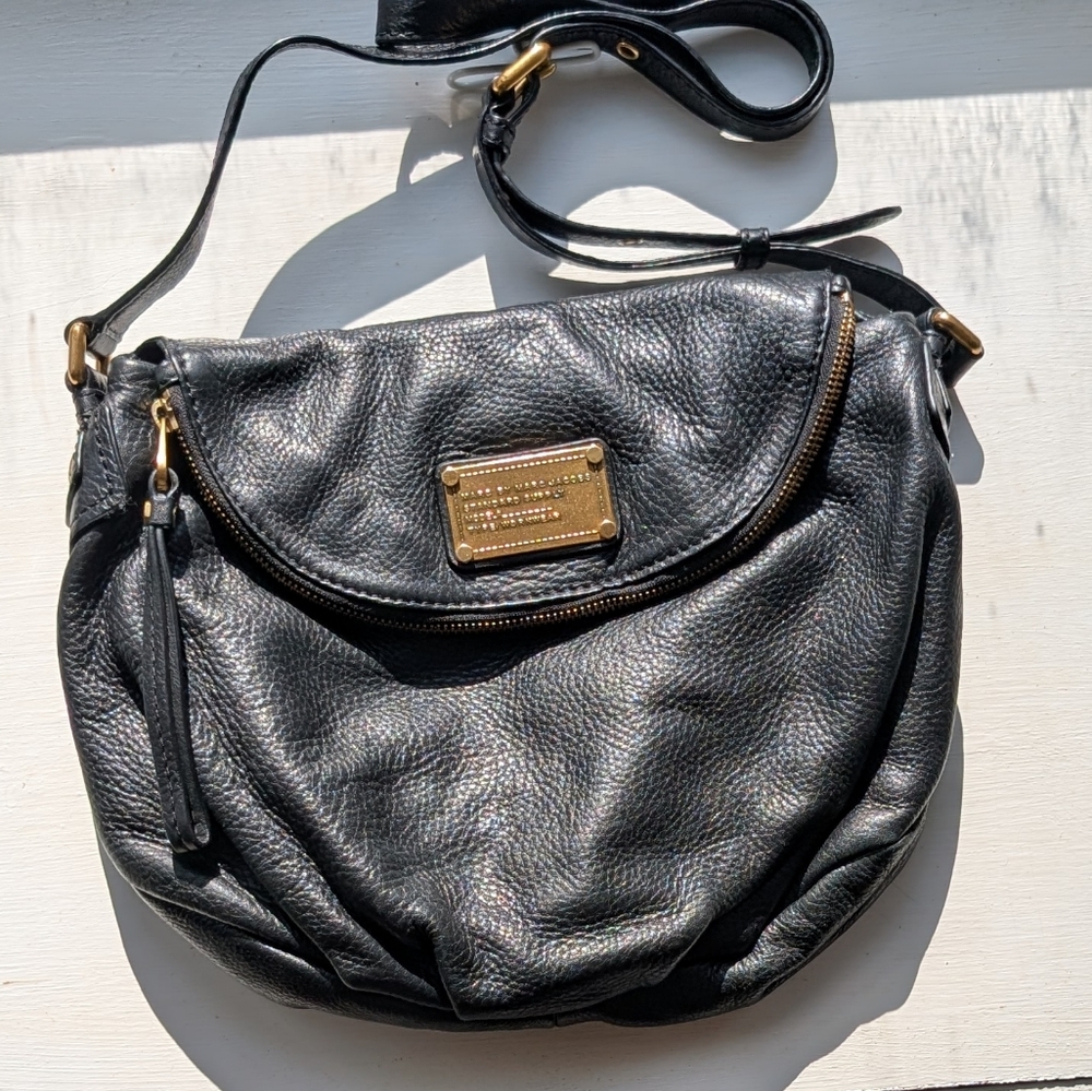 Black Leather Shoulder Bag